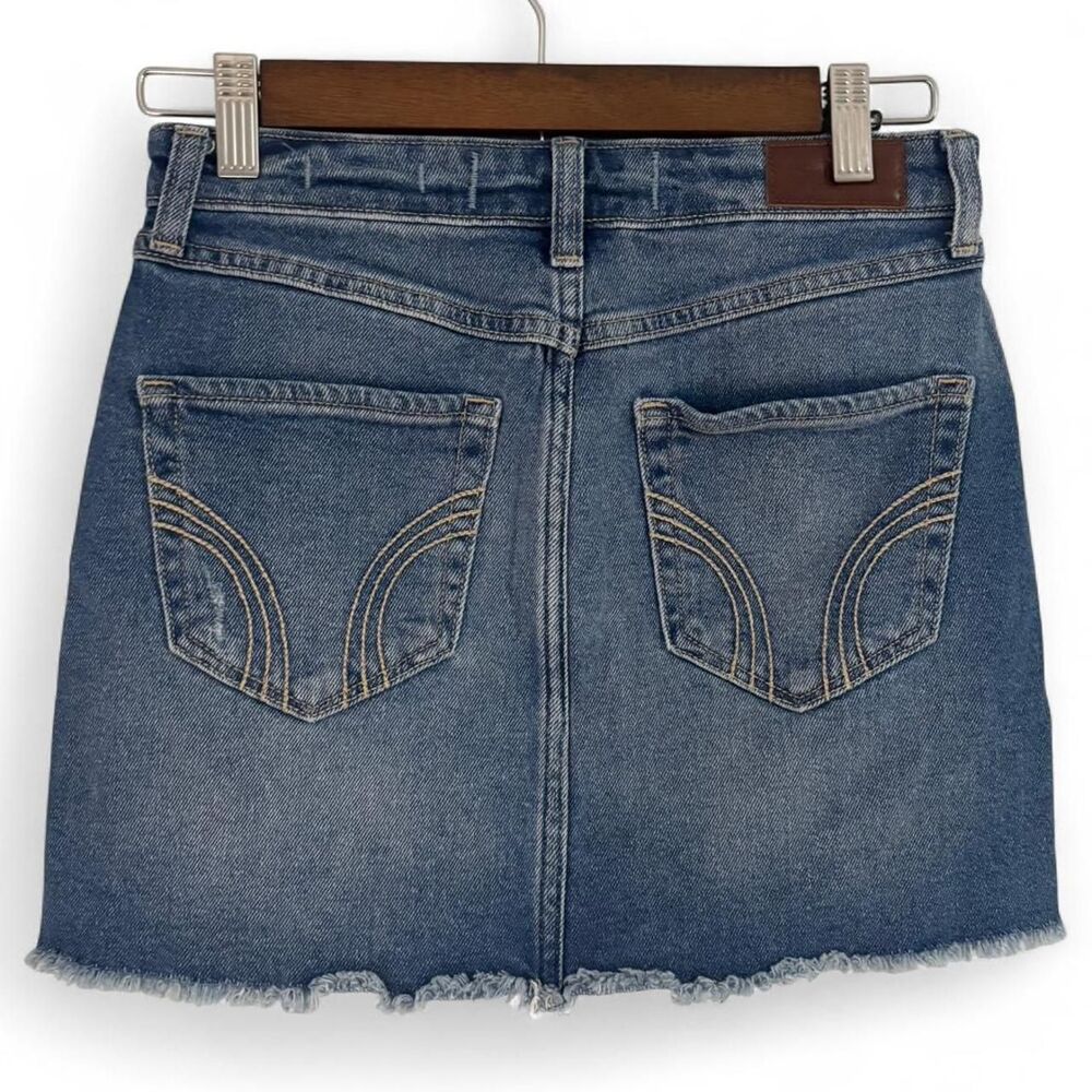 Hollister-co Women's Blue and Navy Skirt